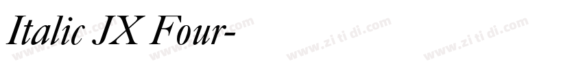Italic JX Four字体转换